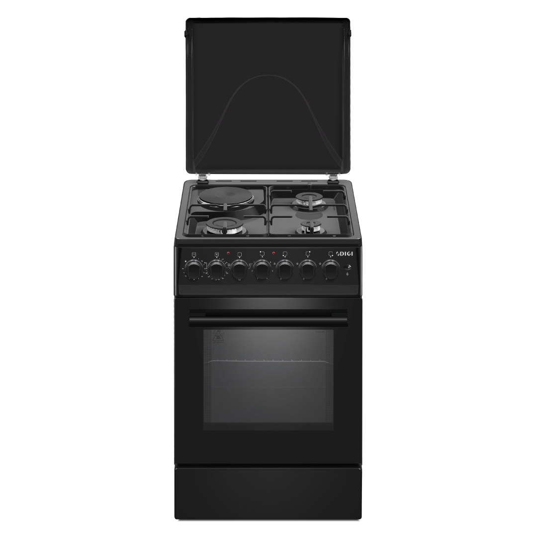 DIGI Cooker 50x50 Black – 3 Gas + 1 Hot Plate